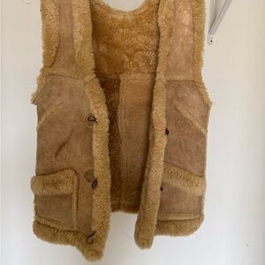 Tan Shearling Vest